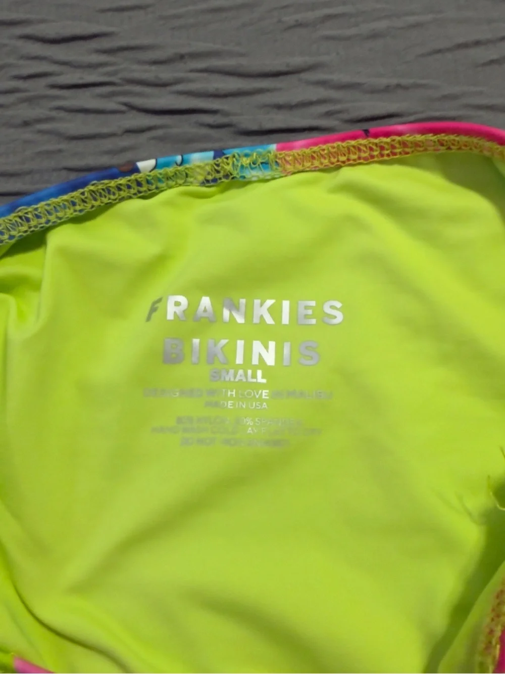 Frankie's Bikinis Neon Floral Bikini Bottom